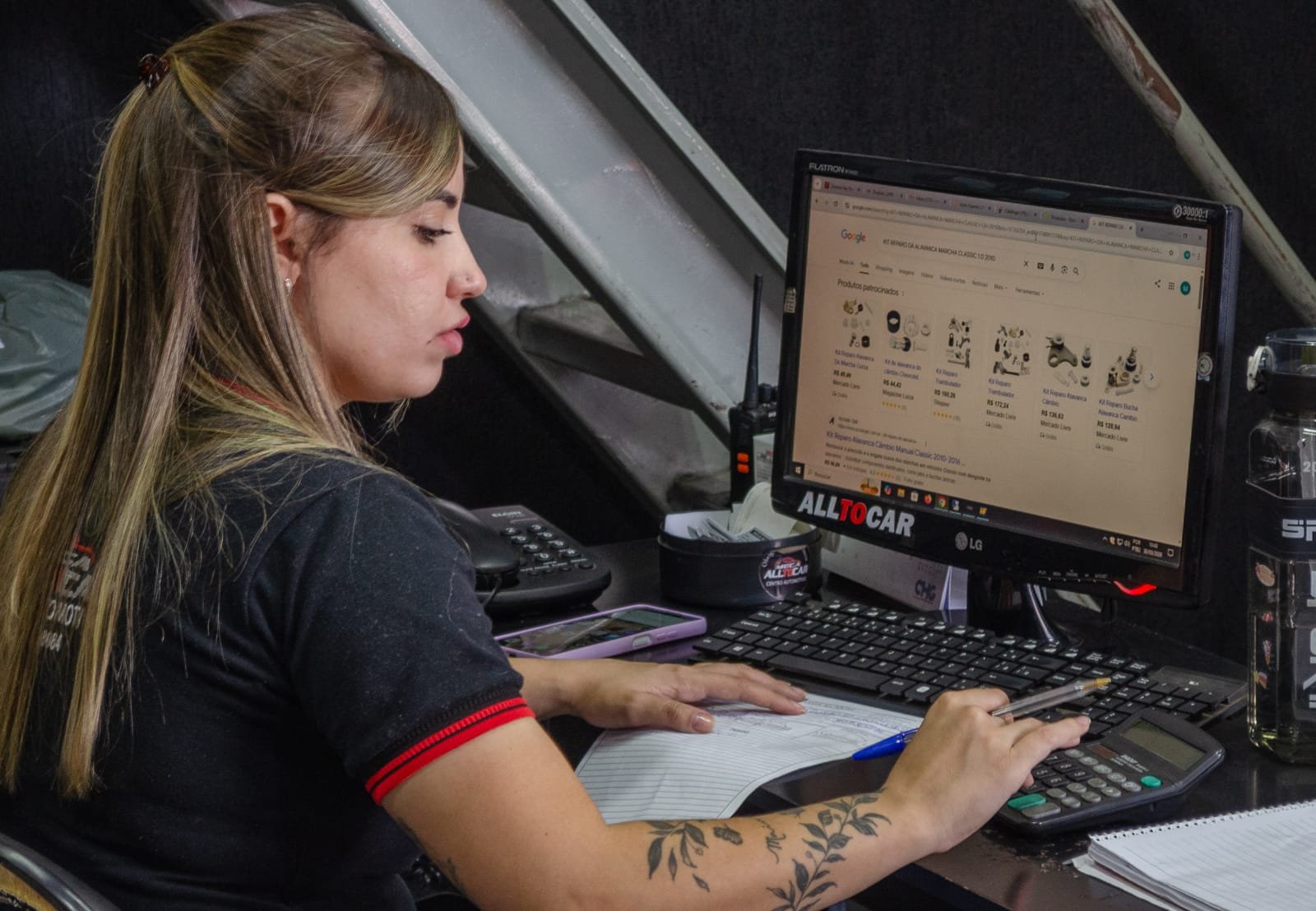 Atendimento e busca de peças